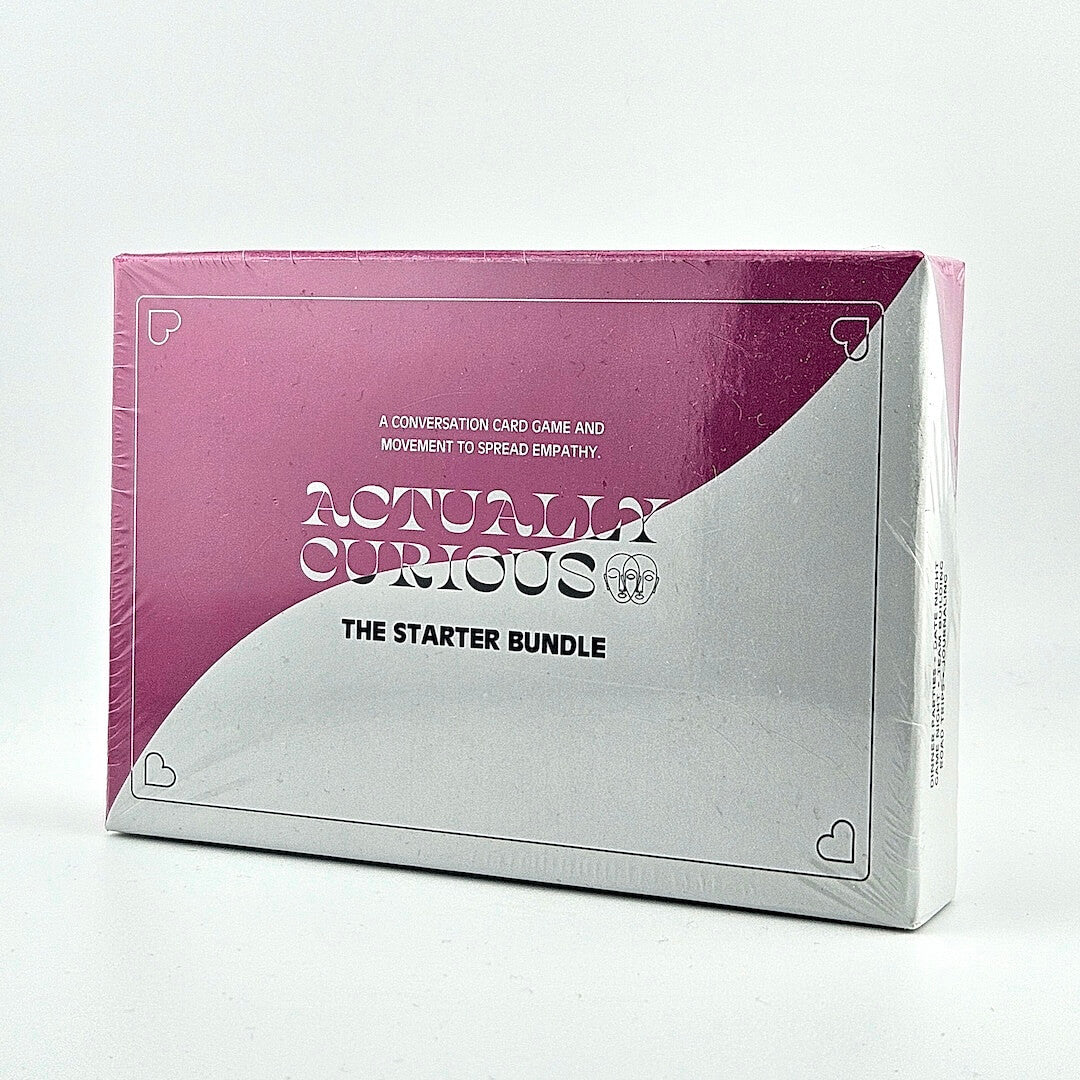 Starter bundle packaging for 'Actually Curious' on a white background