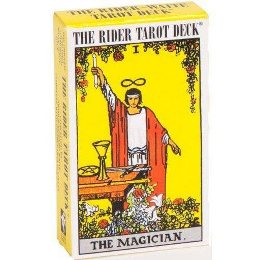 box of tarot deck packaging on white background.
