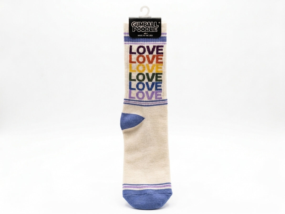 Vintage Rainbow Love Socks