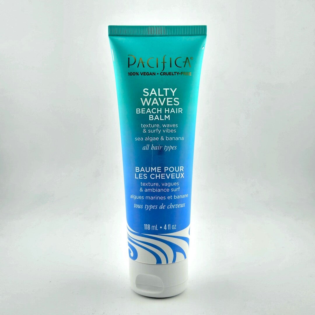 Tube of Pacifica Salty Waves Beach Hair Balm on a white background