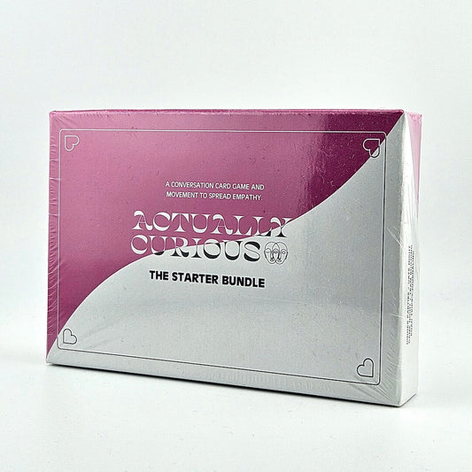 Starter bundle packaging for 'Actually Curious' on a white background