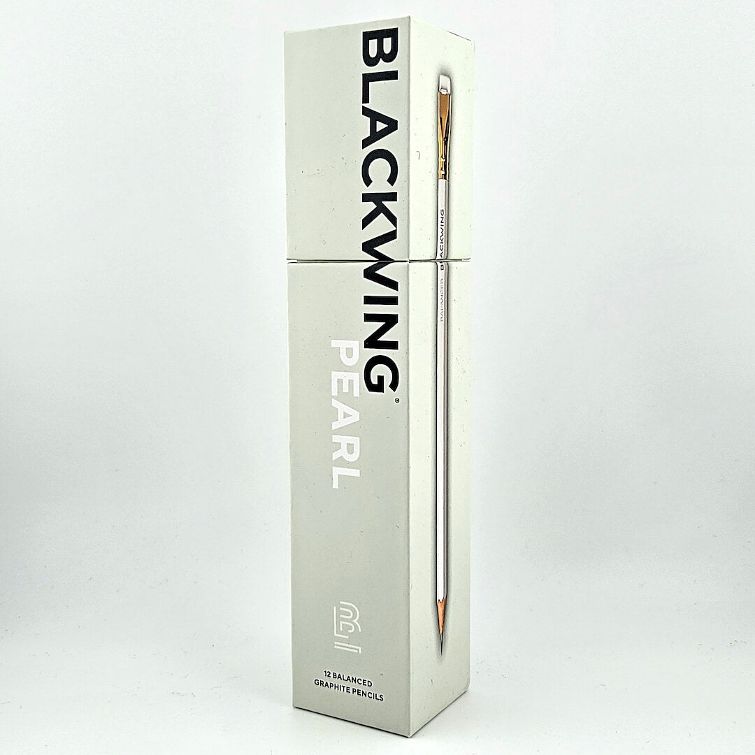 Blackwing Pearl pencil packaging on a white background