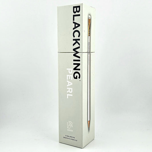 Blackwing Pearl pencil packaging on a white background