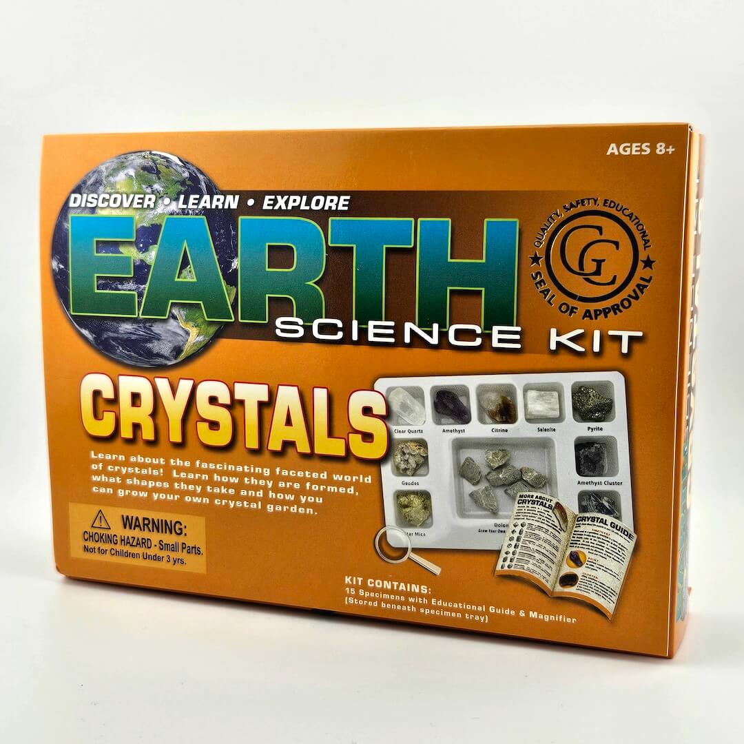 Earth Science Kit for crystals on a white background
