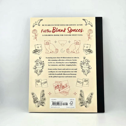 Coloring book for Taylor Swift fans with illustrations on a white background