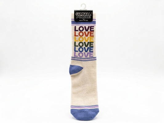 Vintage Rainbow Love Socks