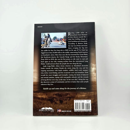 Back cover of a book with text and branding on a white background