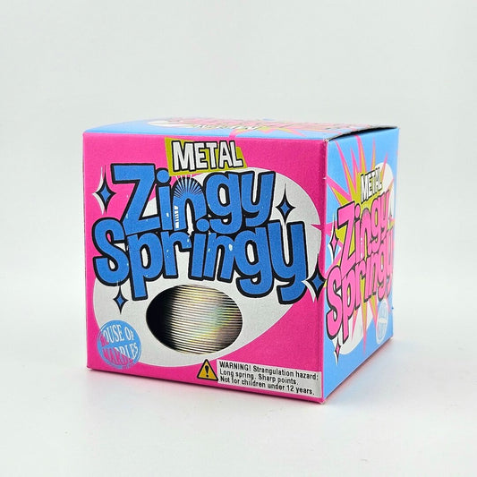 Box of Metal Zingy Springy on a white background
