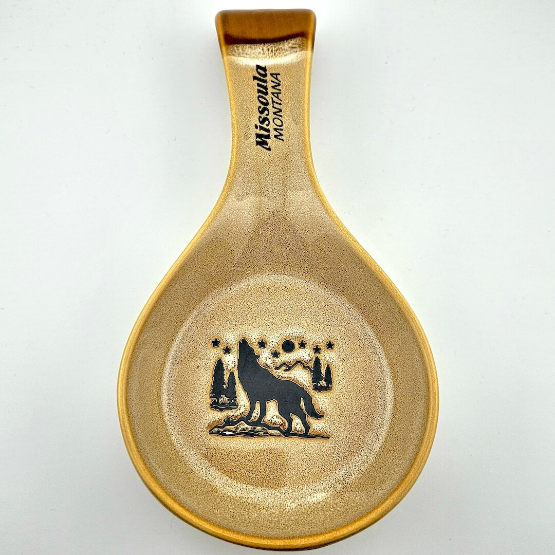 Spatula with 'Missoula Montana' branding and bear design on a white background