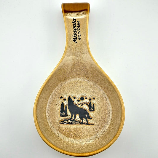 Spatula with 'Missoula Montana' branding and bear design on a white background