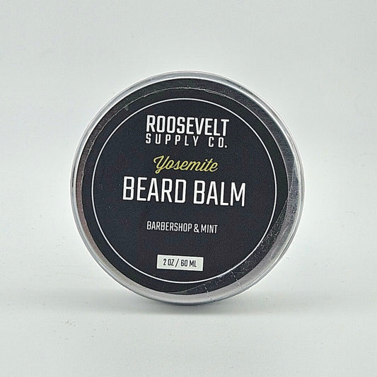 Roosevelt Supply Co. Yosemite Beard Balm container on a white background