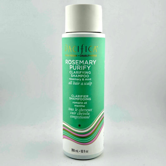 Pacifica Rosemary Purify Clarifying Shampoo bottle on a light gray background