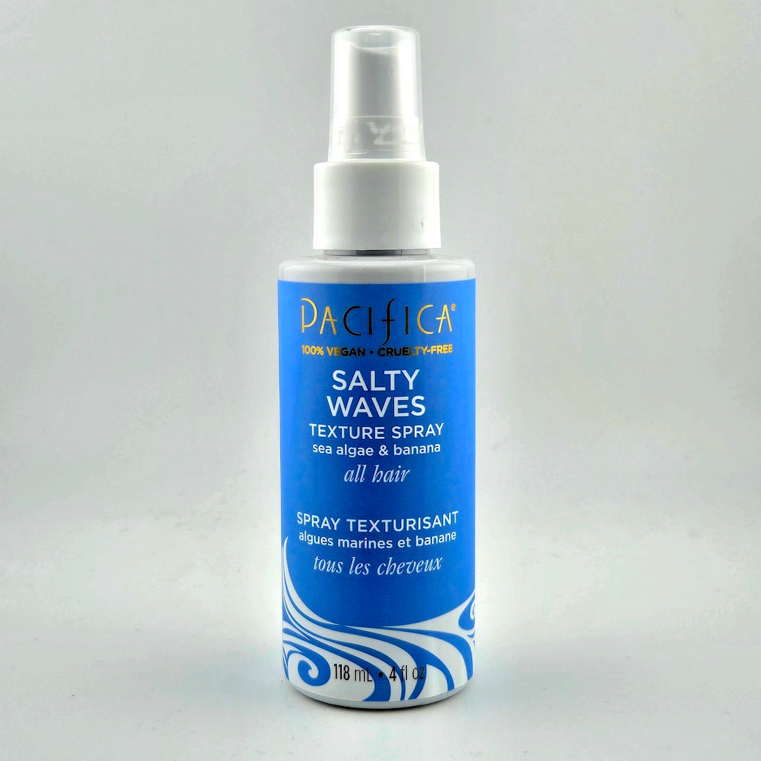 Pacifica Salty Waves texture spray bottle on a gray background