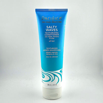 Blue tube of Pacifica Salty Waves conditioner on a white background