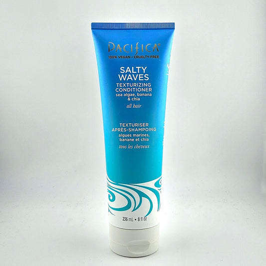 Blue tube of Pacifica Salty Waves conditioner on a white background
