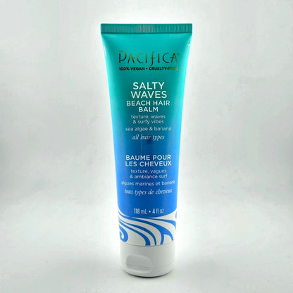 Tube of Pacifica Salty Waves Beach Hair Balm on a white background