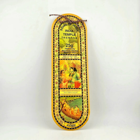 Incense packaging with artistic design on a white background