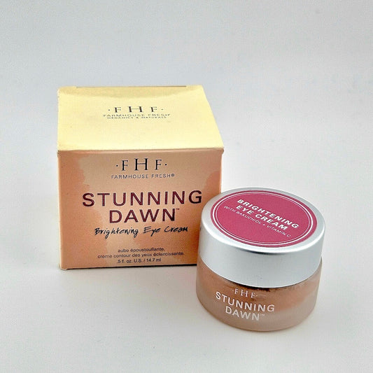 Farmsoule Fresh 'Stunning Dawn' brightening eye cream with packaging on a white background
