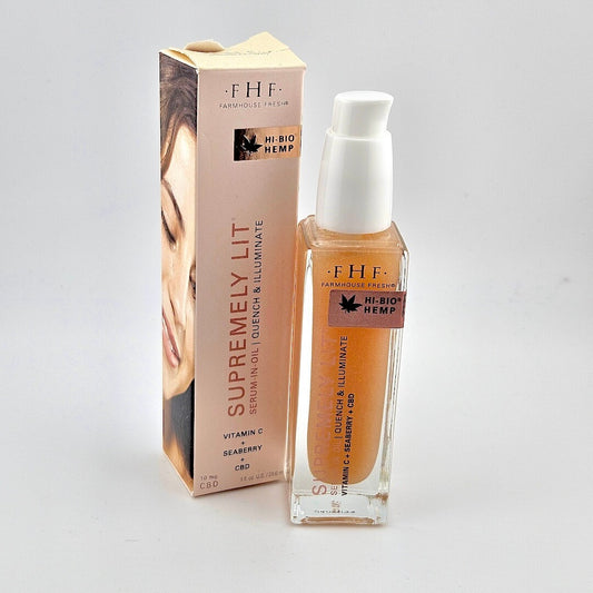 FHF skincare serum bottle and packaging on a white background