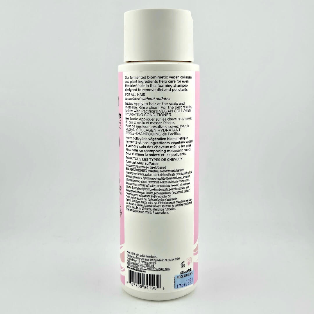 Bottle with label on a gray background