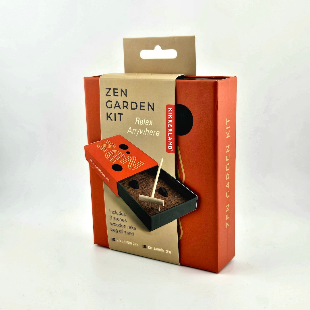 Kikkerland Zen Garden Kit packaging on a white background