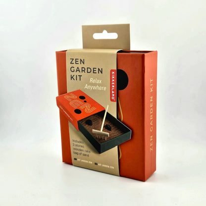 Kikkerland Zen Garden Kit packaging on a white background