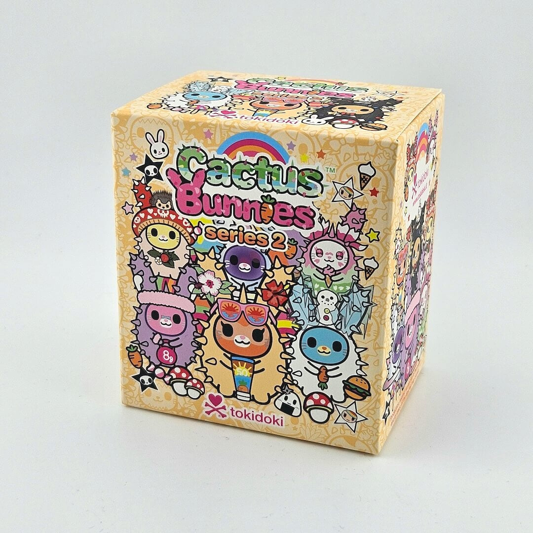 tokidoki Cactus Bunnies series 2 box on a gray background