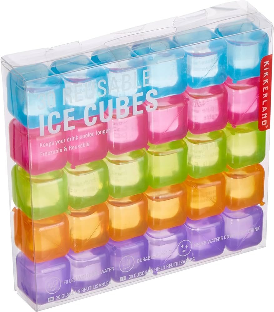 Rainbow Reusable Ice Cubes Set Of 30 Rockin Rudys